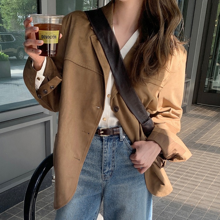 【予約商品】《3カラー》オーバーフィット　秋　ジャケット　韓国ファッション